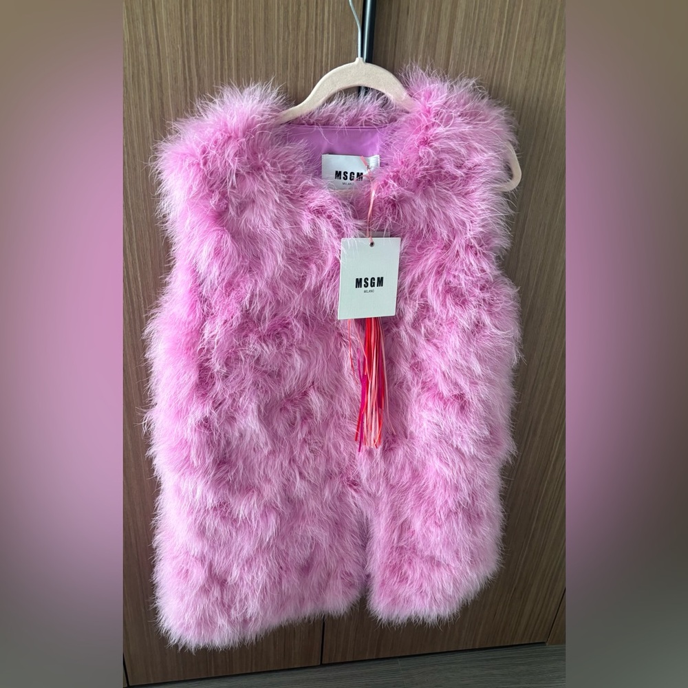 MSGM 100% Turkey Feather Vest